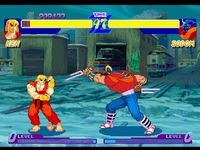 une photo d'Ã©cran de Street Fighter Alpha sur Sega Saturn